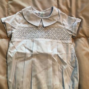 Boys size 3 months  smocked onesie
